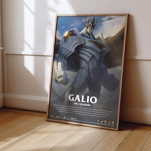 League of Legends Galio Poster | LoL Poster Print | Gaming Poster | Gaming Decor | Video Game Poster | Gaming Gift | Video Game Print