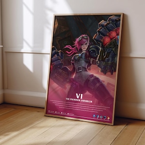 League of Legends VI Poster | LoL Poster Druck | Gaming Poster | Spiele Dekor | Videospiel Poster | Gaming Geschenk | Videospiel Print