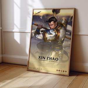 League of Legends Xin Zhao Poster | LoL Poster Print | Gaming Poster | Gaming Decor | Video Game Poster | Gaming Gift | Video Game Print