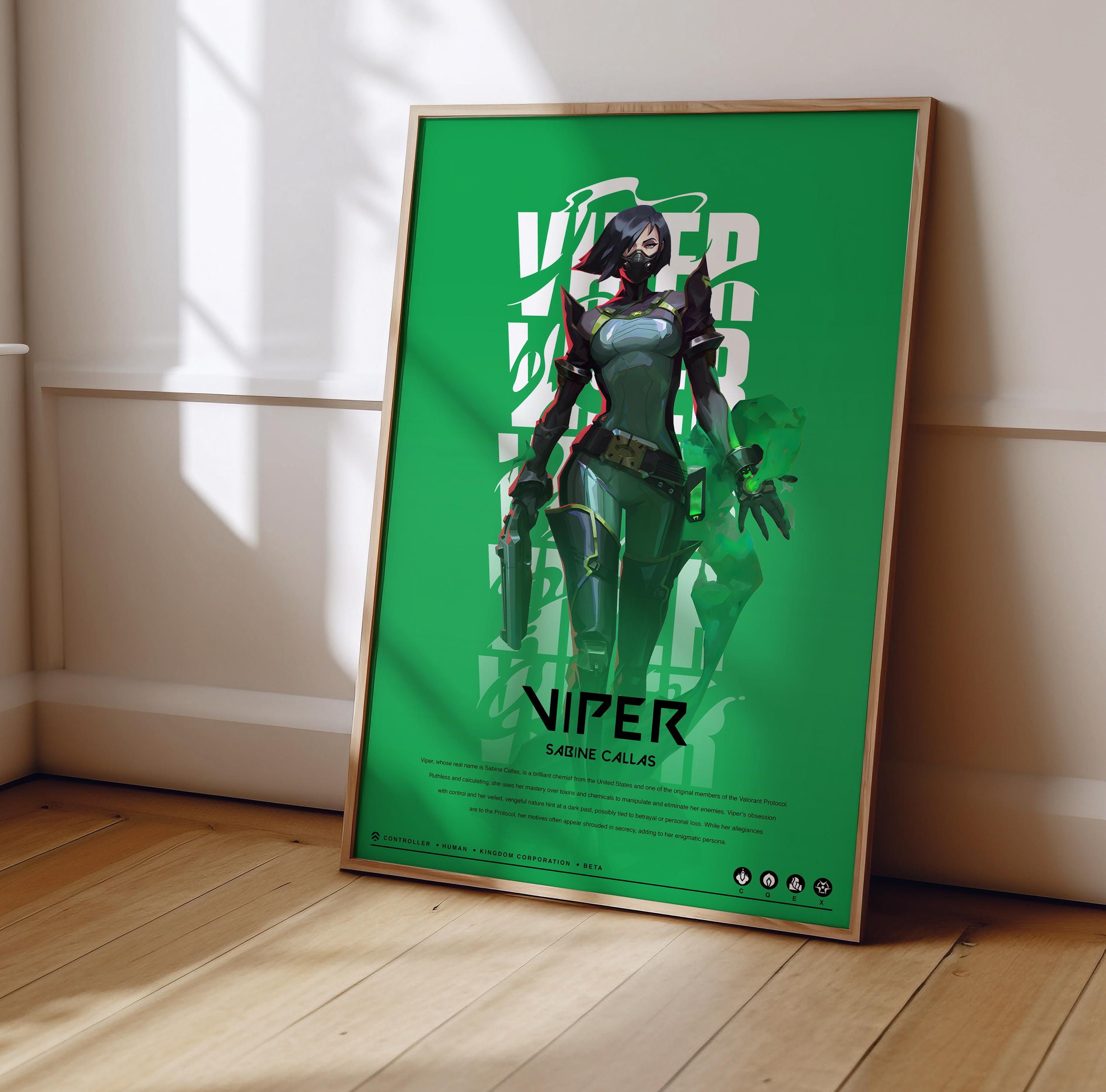 Valorant Viper Poster | Valorant Poster Print | Gaming Poster | Gaming Decor | Video Game Poster | Gaming Gift | Video Game Print