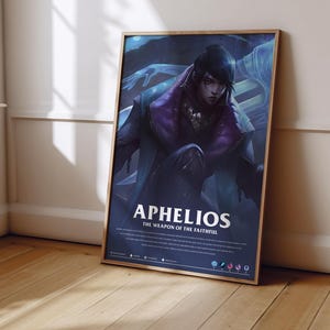 League of Legends Aphelios Poster | LoL Poster Print | Gaming Poster | Gaming Decor | Video Game Poster | Gaming Gift | Video Game Print