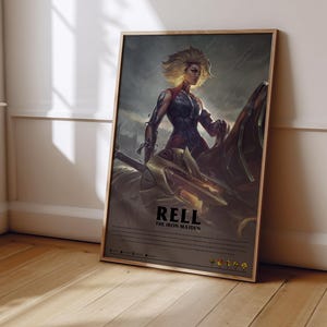 League of Legends Rell Poster | LoL Poster Print | Gaming Poster | Gaming Decor | Video Game Poster | Gaming Gift | Video Game Print