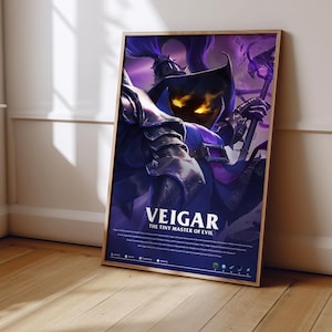 League of Legends Veigar Poster | LoL Poster Print | Gaming Poster | Gaming Decor | Video Game Poster | Gaming Gift | Video Game Print