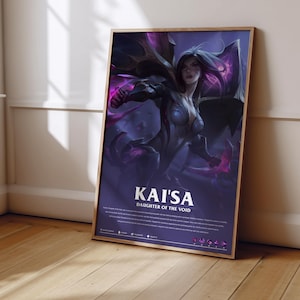 League of Legends Kai'Sa Poster | LoL Poster Print | Gaming Poster | Gaming Decor | Video Game Poster | Gaming Gift | Video Game Print