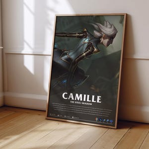 League of Legends Camille Poster | LoL Poster Print | Gaming Poster | Gaming Decor | Video Game Poster | Gaming Gift | Video Game Print