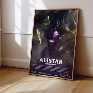 League of Legends Alistar Poster | LoL Poster Druck | Gaming Poster | Spiele Dekor | Videospiel Poster | Gaming Geschenk | Videospiel Print