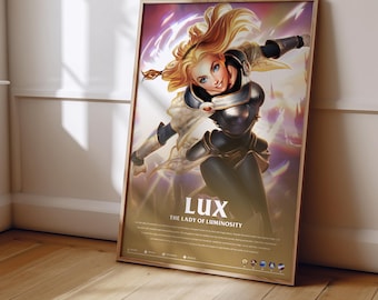 League of Legends Lux Poster | LoL Poster Print | Gaming Poster | Gaming Decor | Video Game Poster | Gaming Gift | Video Game Print