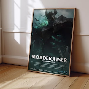 League of Legends Mordekaiser Poster | LoL Poster Print | Gaming Poster | Gaming Decor | Video Game Poster | Gaming Gift | Video Game Print