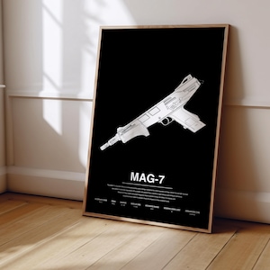 Counter Strike MAG 7 Poster | Counter Strike Poster Print | Gaming Poster | Gaming Decor | Video Game Poster | Gaming Gift, Video Game Print