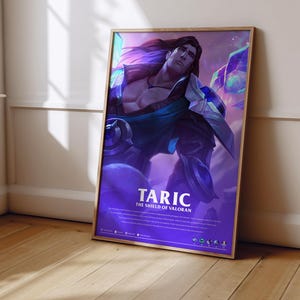League of Legends Taric Poster | LoL Poster Print | Gaming Poster | Gaming Decor | Video Game Poster | Gaming Gift | Video Game Print