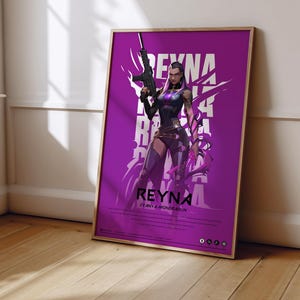 Valorant Reyna Poster | Valorant Poster Druck | Gaming Poster | Gaming Dekor | Videospiel Poster | Gaming Geschenk | Videospiel Print