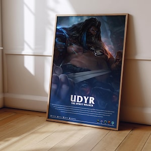 League of Legends Udyr Poster | LoL Poster Print | Gaming Poster | Gaming Decor | Video Game Poster | Gaming Gift | Video Game Print