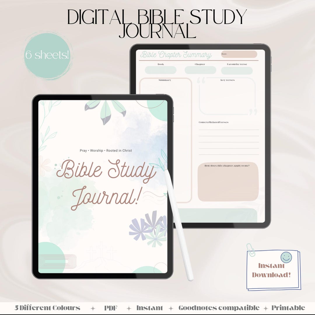 Bible Study Journal Digital Templates - Etsy