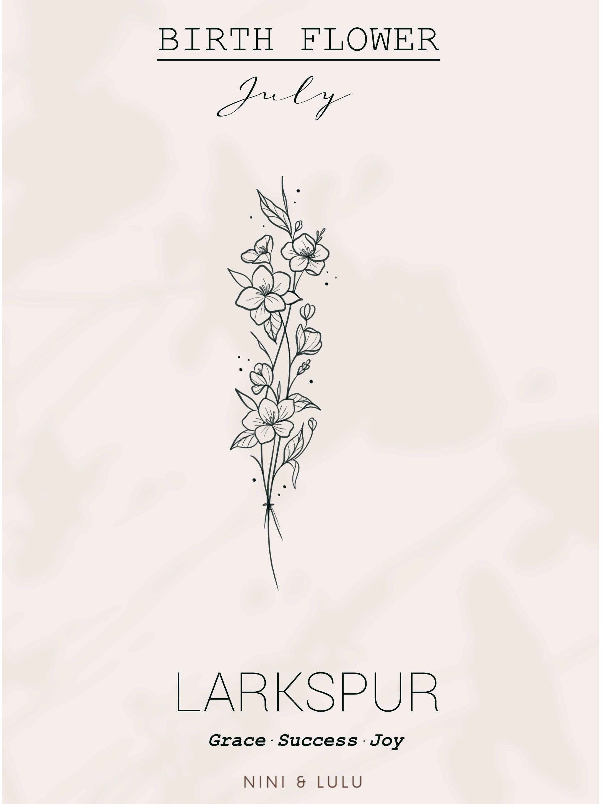 July Birth Flower Tattoo Ideas