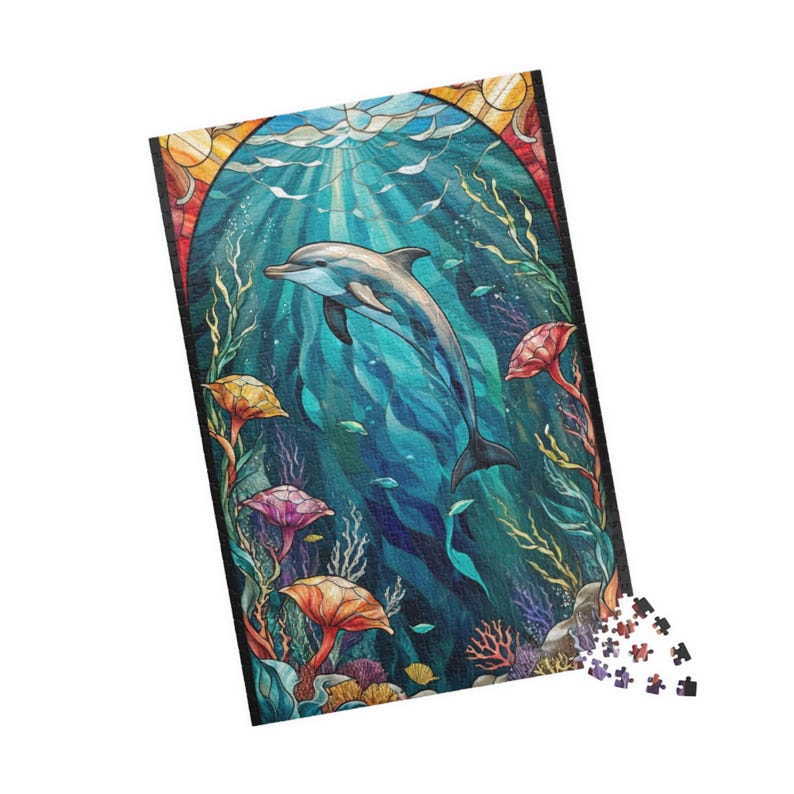 1000-Piece Stained Glass Bird Jigsaw Puzzle - Bluebird & Flowers Art