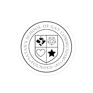 Satan's School of Gay Communism Classic Logo Sticker