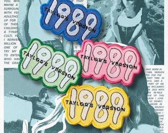 Embroidered Iron Patch 1989 Taylor's Version in 4 Colors - Set of 4 or Individual