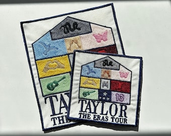 Lover House Eras Patches with Color Blocks and Symbols, Iron Patches Ready to Apply