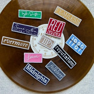 11 Colored Custom Iron Patches TS Complete Discography - Set and Individual