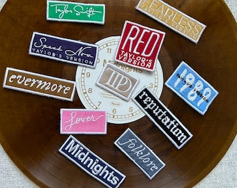 11 Colored Custom Iron Patches TS Complete Discography - Set and Individual