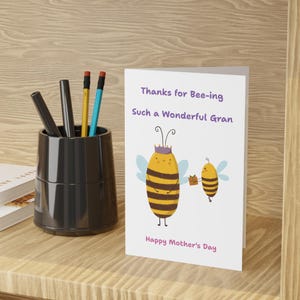 Tarjeta del Día de la Madre para la abuela, gracias por ser una abuela tan maravillosa, tarjeta divertida del Día de la Madre, tarjeta linda, tarjeta personalizada