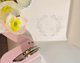 Personalized Wedding Embosser Stamp, Custom Embosser, Invitation  Envelope Embosser, Initials Embosser, Napkin Embosser, Book Lover Gift