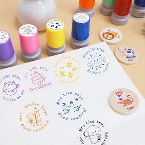Teacher Stamp, Custom Name Self Inking Stamp for Grading, Teacher Comments & Encouragement Phrases, From The Classroom, Teacher's Day Gift image 9
