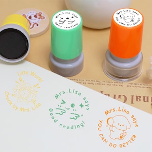 Teacher Stamp, Custom Name Self Inking Stamp for Grading, Teacher Comments & Encouragement Phrases, From The Classroom, Teacher's Day Gift image 10
