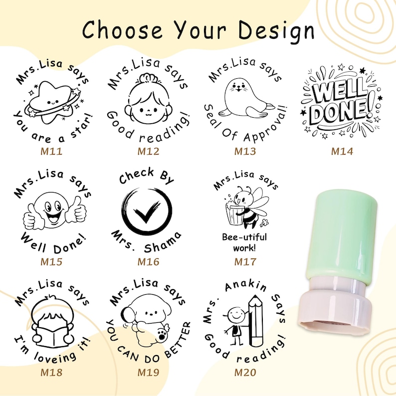 Teacher Stamp, Custom Name Self Inking Stamp for Grading, Teacher Comments & Encouragement Phrases, From The Classroom, Teacher's Day Gift image 5