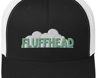 FluffHead Phish Hat: Custom Embroidered phish Trucker Cap. Phish hat with fluffhead in you color choice phish hat.