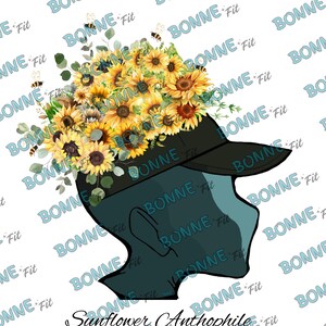 Sunflower Shirt Design Png, Sunflower Anthophile, Sunflower Lover, Sunflower Digital Art, Sublimation Design Png, Trendy Png Print on Demand