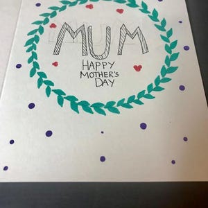 Tarjeta del Día de la Madre hecha a mano