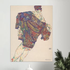 Egon Schiele Poster, Egon Schiele Print, Austrian Expressionism, Schiele Drawing, Schiele Art Print