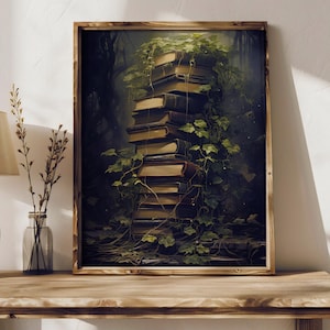 Dark Academia Print, Stimmungsvolle viktorianische Wandkunst, dunkle Dekorästhetik, dunkler Cottagecore, Gothic Prints