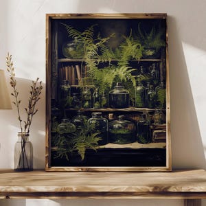Dark Academia Print, Stimmungsvolle viktorianische Wandkunst, dunkle Dekorästhetik, dunkler Cottagecore, Gothic Prints