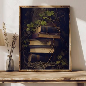 Dark Academia Print, Stimmungsvolle viktorianische Wandkunst, dunkle Dekorästhetik, dunkler Cottagecore, Gothic Prints