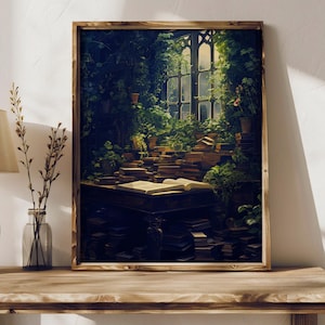Dark Academia Print, Stimmungsvolle viktorianische Wandkunst, dunkle Dekorästhetik, dunkler Cottagecore, Gothic Prints