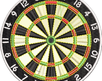 Dartbord borduurmachine patroon ontwerpbestand past op 4 x 4 hoepels DST Exp Hus Jef Pes VP3 Xxx