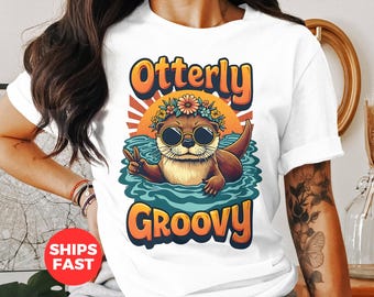 Otterly Groovy Cute Otter t Shirt, Otter Lover Graphic tee shirt, Funny Sea Otter shirt, Otter Nature Lover tshirt, this is my Otter Tee top