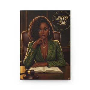Personalized Lawyer BAE Hardcover Journal: Gift for Black Women Attorneys