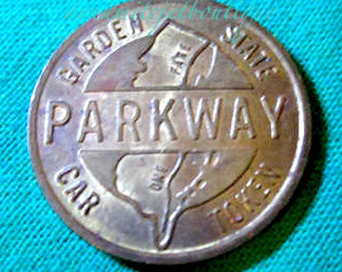 1952 Garden State Parkway Token NJ USA 1980s Toll Coin Etsy