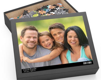 Custom Jigsaw Puzzle - Family Christmas Gift - Personalized Photo Keepsake - Photo Puzzle - Christmas Gift For Kids - Family Activity
