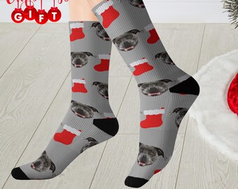 Custom Photo Socks Cute Unique Christmas Gift Funny Personalized Photo Socks Pet Picture Socks Stocking Stuffer Matching Socks