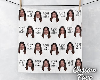 Custom Face Towel Funny Christmas Gift For Family Personalized Photo Gift Unique Gift Bathroom Decor Humor Gag Gift