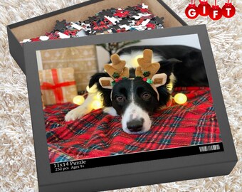 Jigsaw Puzzle Custom Dog Pet Photo Christmas Gift Personalized Keepsake Photo Puzzle Christmas Gift For Pet Gift Family Activity