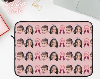 Custom Laptop Case - Mom Christmas Gift - Personalized Photo Macbook Cover - Cute Gift For Mom Wife - Laptop Sleeve - Mother's Day Gift