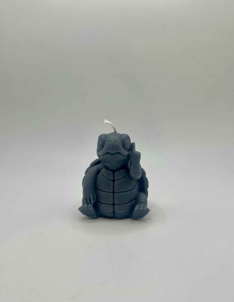 Funny Turtle Candle, Middle Finger, Scented Soy Wax Home Decor - Etsy