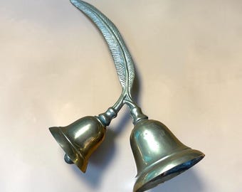 Vintage Ardco Double Brass Bell Feather Handle Quill