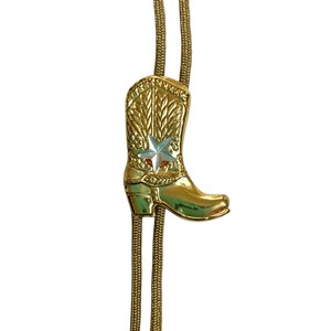 Cowboy Boot Bolo Tie String Necktie Lariat Western Rodeo Wedding Accessory Necktie Necklace B1