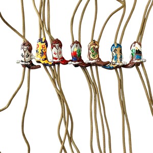 Cowboy Boot Bolo Tie String Necktie Lariat Western Rodeo Wedding Accessory Necktie Necklace B3